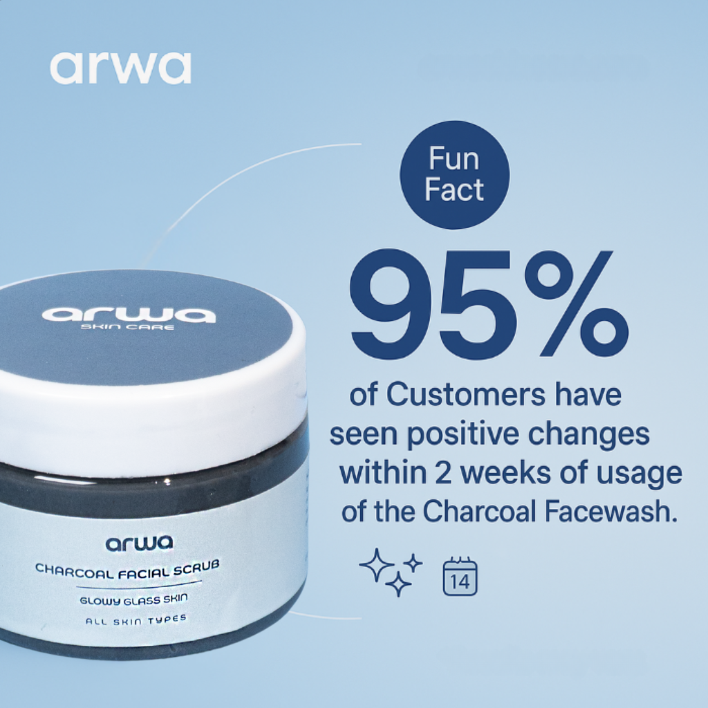 Charcoal Facial Scrub (Vitamin E) Arwa Skin Care