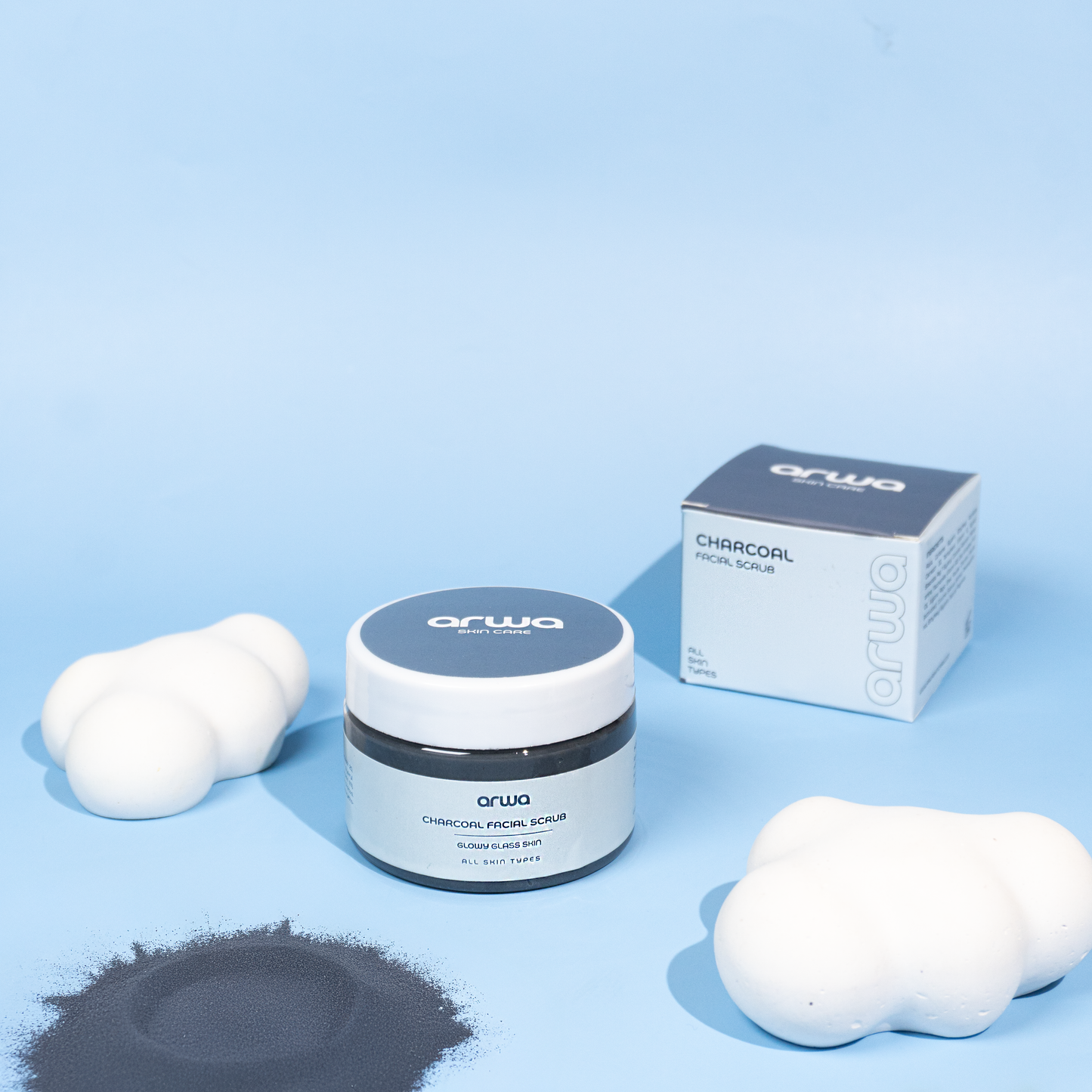 Charcoal Facial Scrub (Vitamin E) Arwa Skin Care