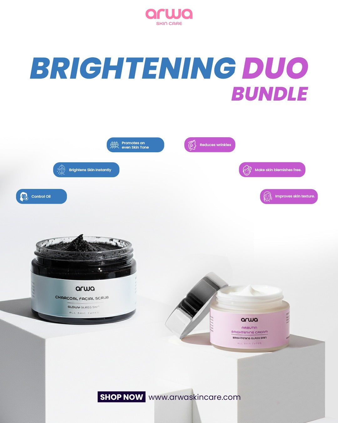 Bundle # 15 (Brightening Duo) By Arwa Skin Care