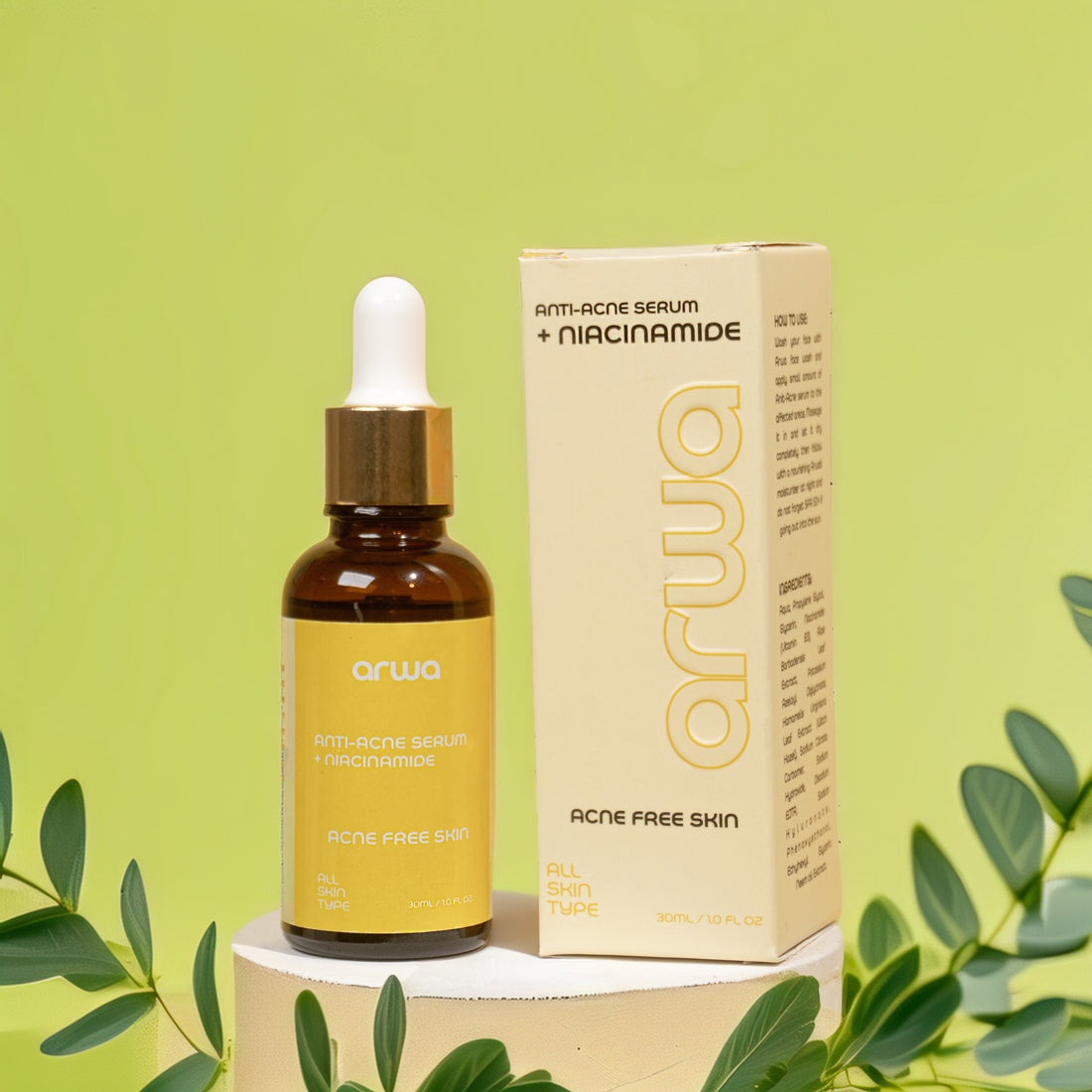 Best acne serum With Niacinamide by Arwa skin care