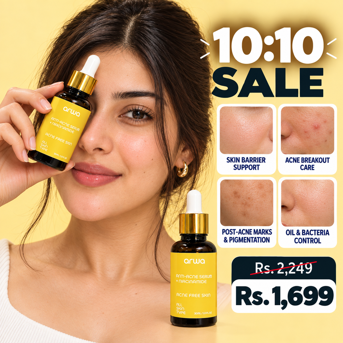 Anti Acne Serum (5% Niacinamide) Arwa Skin Care