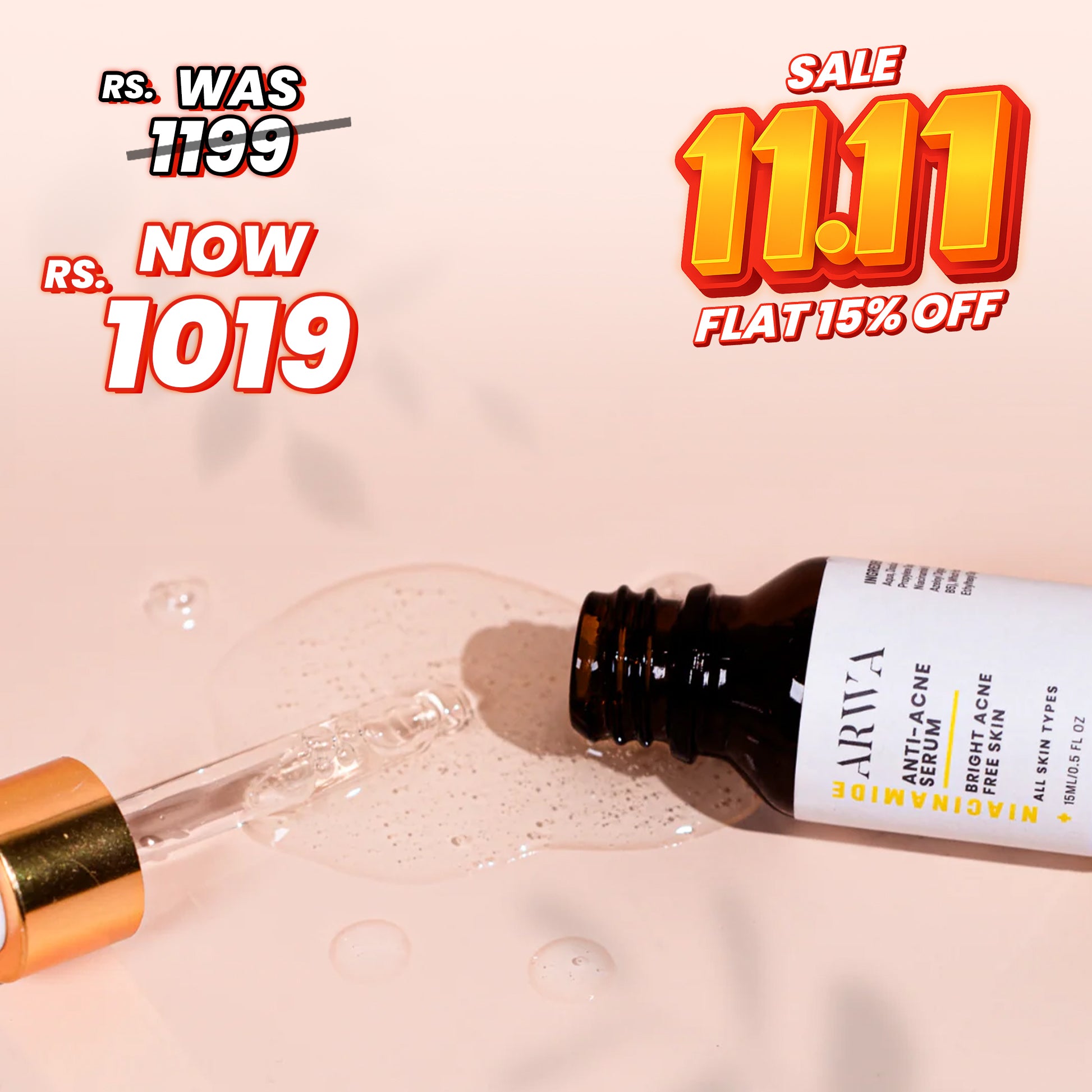 Anti Acne Serum (5% Niacinamide) Arwa Skin Care