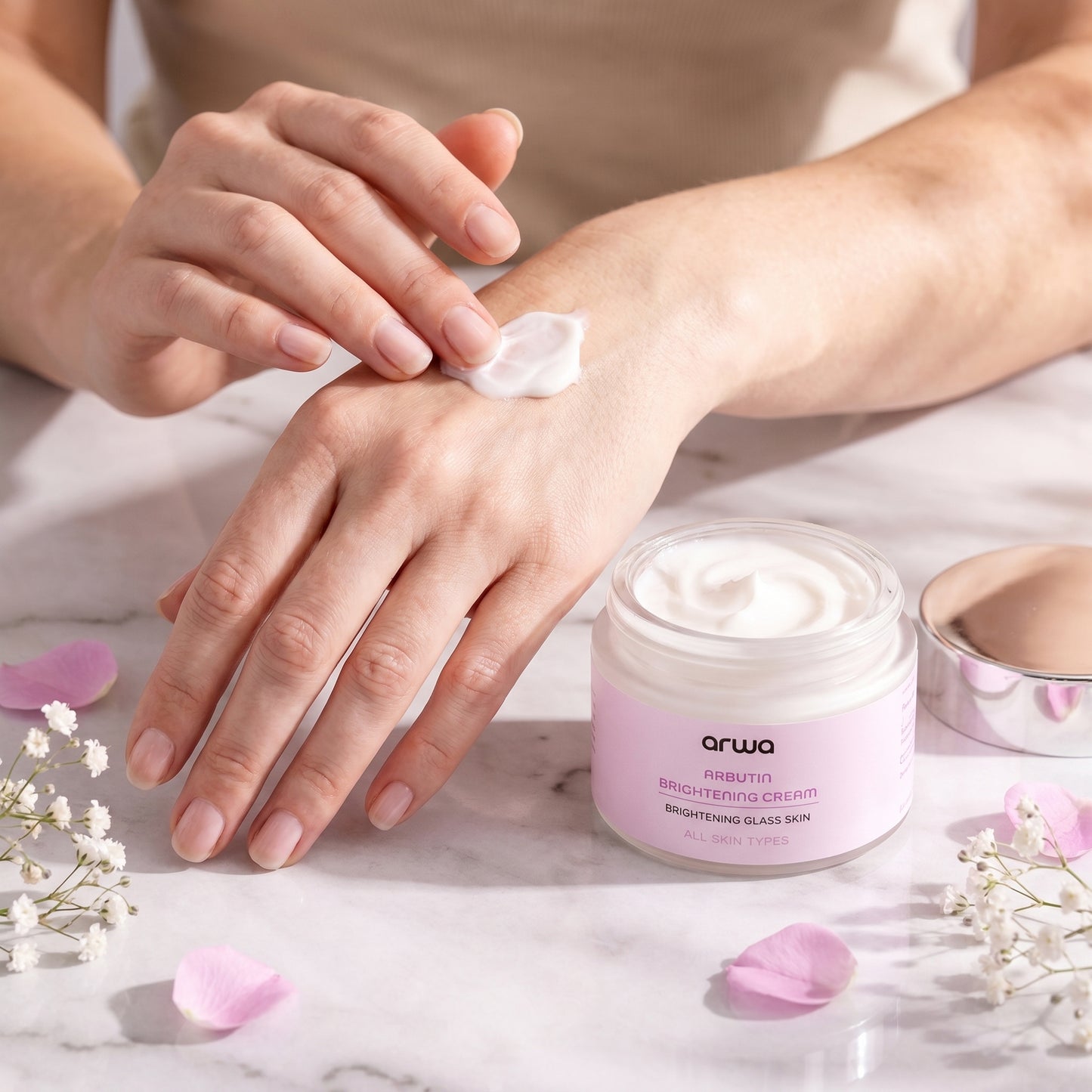Arbutin Brightening Cream (Tranexamic Acid, TXA) Arwa Skin Care