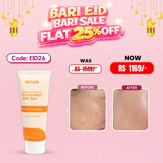 Broad Spectrum Sunscreen (SPF 50+) Arwa Skin Care