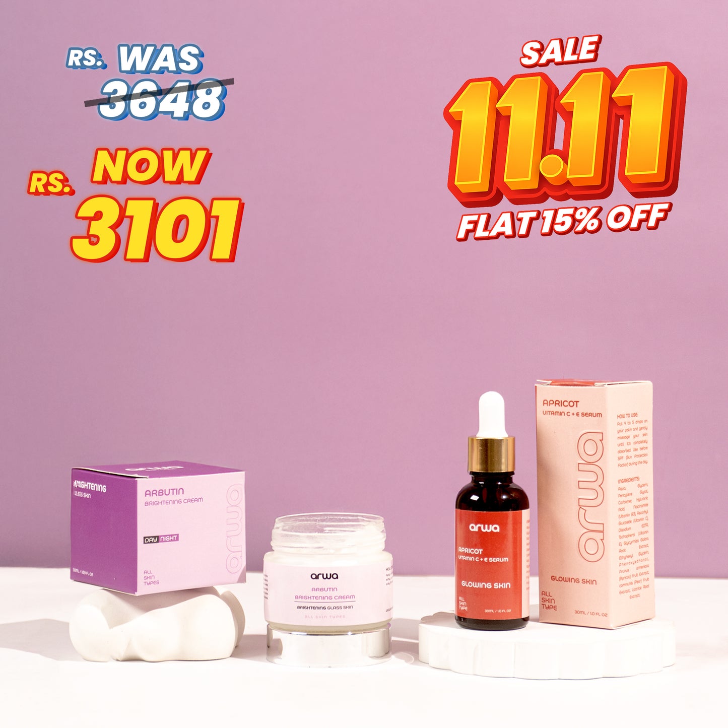 Bundle # 14 (Flawless Beauty) Arwa Skin Care