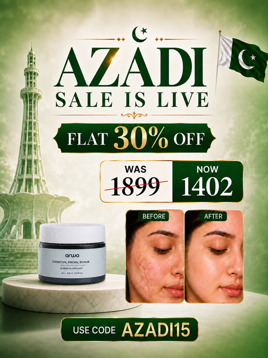 Charcoal Facial Scrub (Vitamin E) Arwa Skin Care