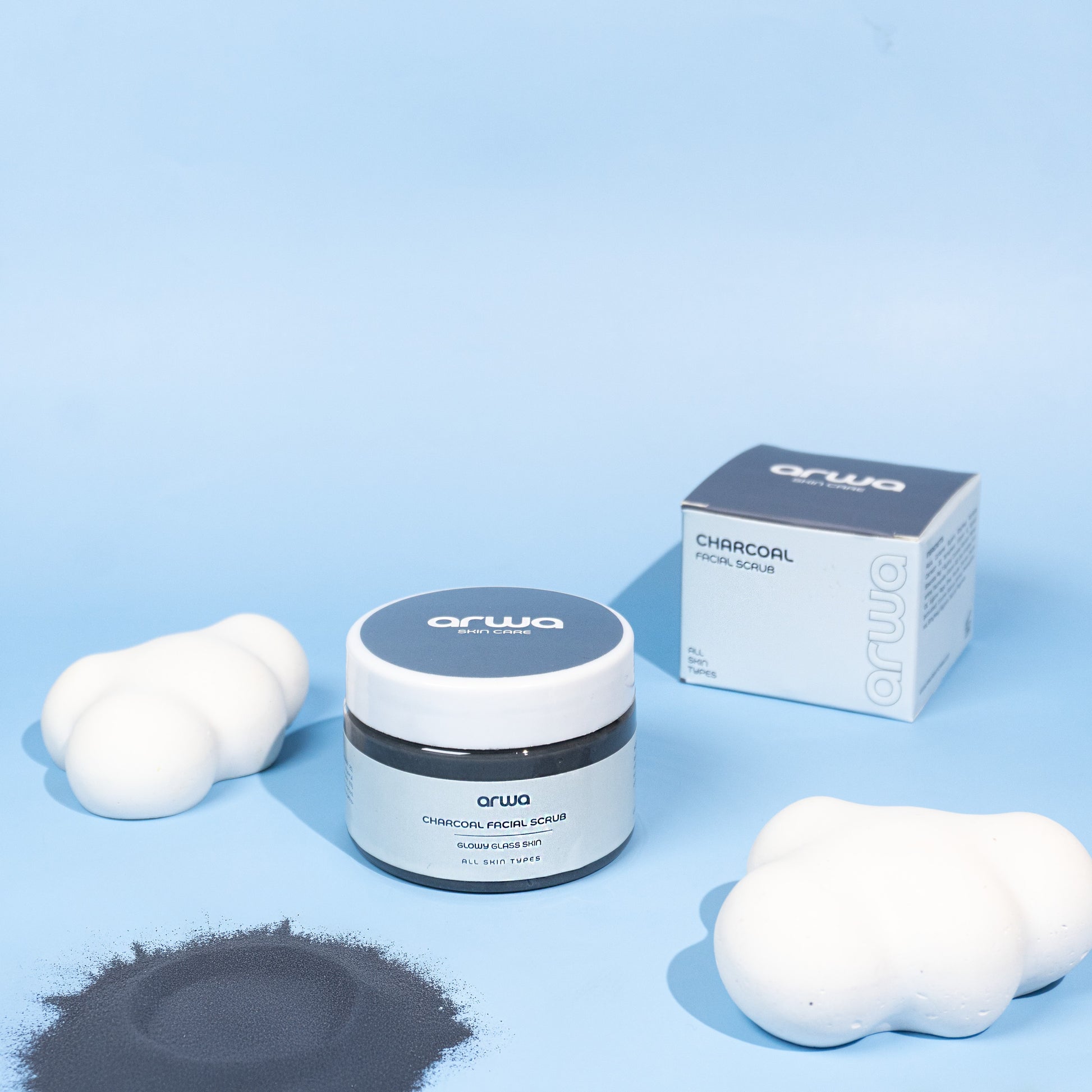 Charcoal Facial Scrub (Vitamin E) Arwa Skin Care