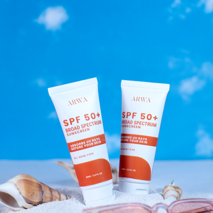 Broad Spectrum Sunscreen (SPF 50+) NO WHITE CASTE, NON GREASY