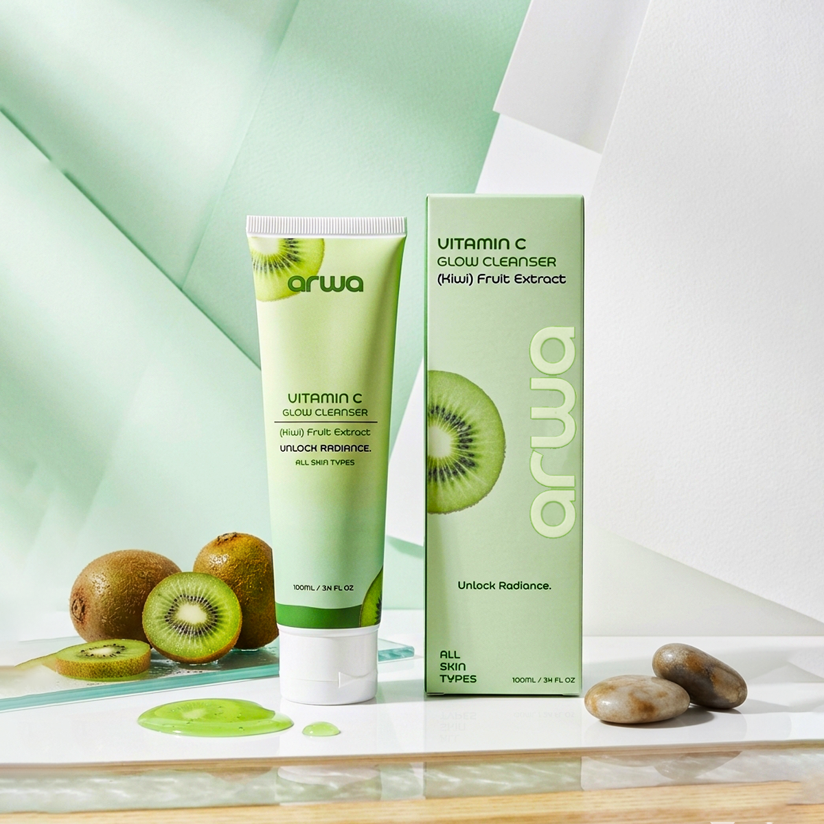 Vitamin C Glow Cleanser (Kiwi Extract) Arwa Skin Care