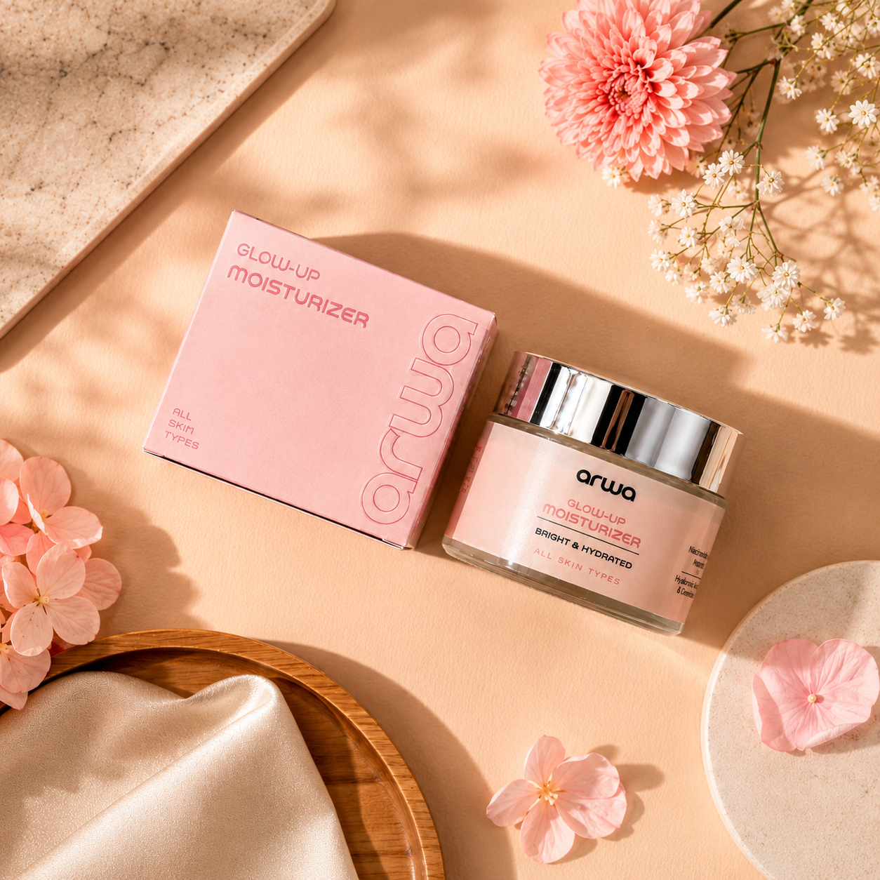 Glow-up Moisturizer (Hyaluronic & Niacinamide) Arwa Skin Care