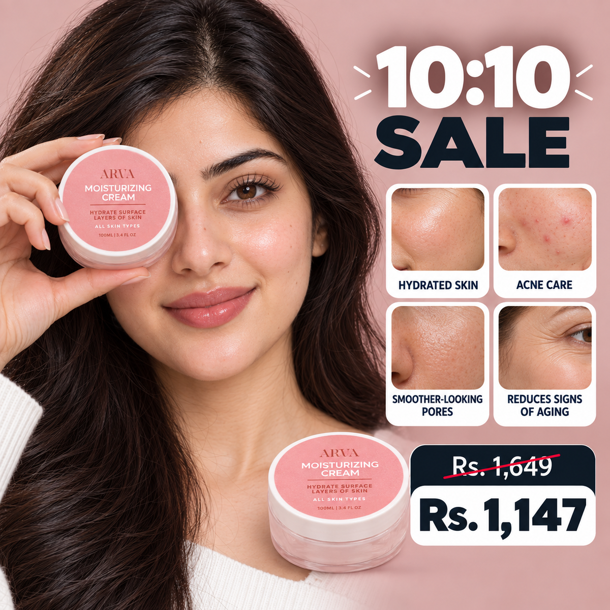 Brightening Moisturizer (Niacinamide) Arwa Skin Care