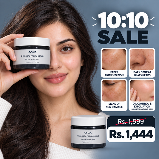 Charcoal Facial Scrub (Vitamin E) Arwa Skin Care