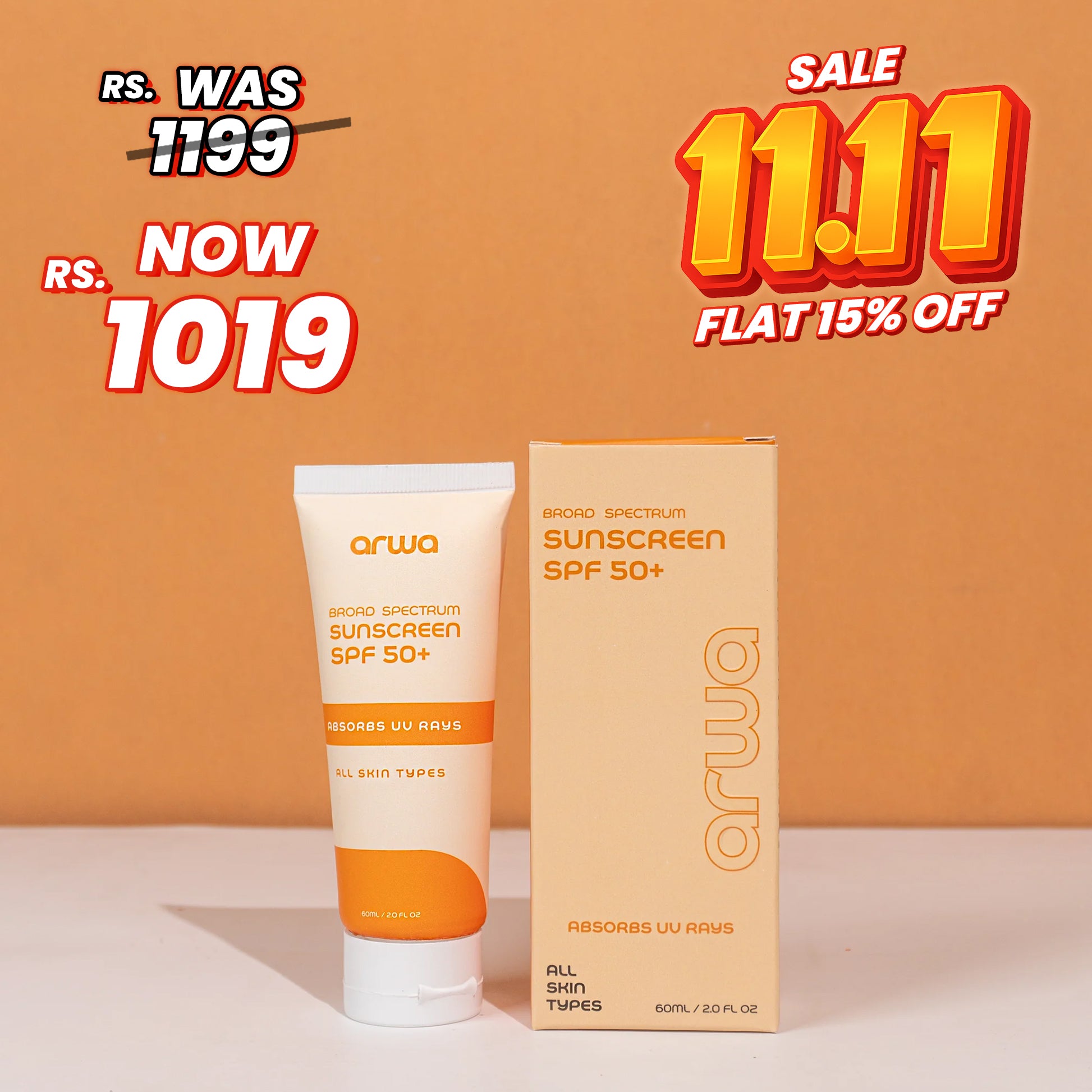 Broad Spectrum Sunscreen (SPF 50+) Arwa Skin Care