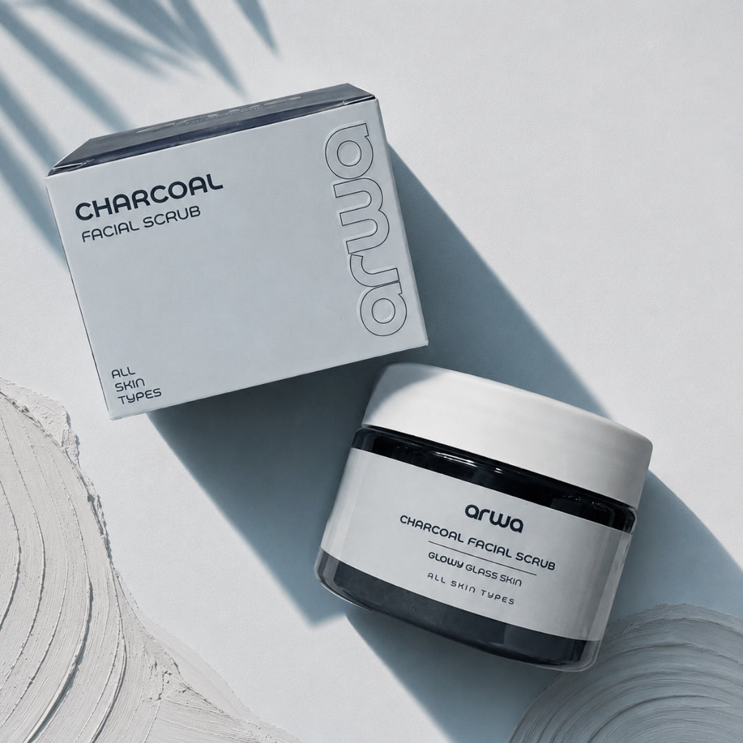 Charcoal Facial Scrub (Vitamin E) Arwa Skin Care