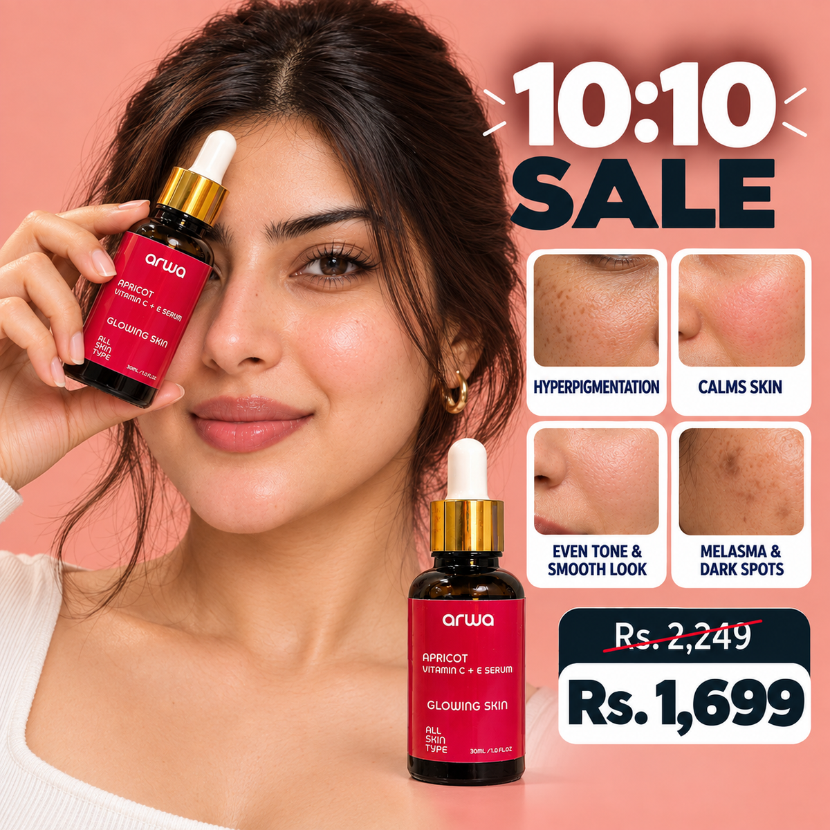 Apricot Vitamin C + E Serum Arwa Skin Care