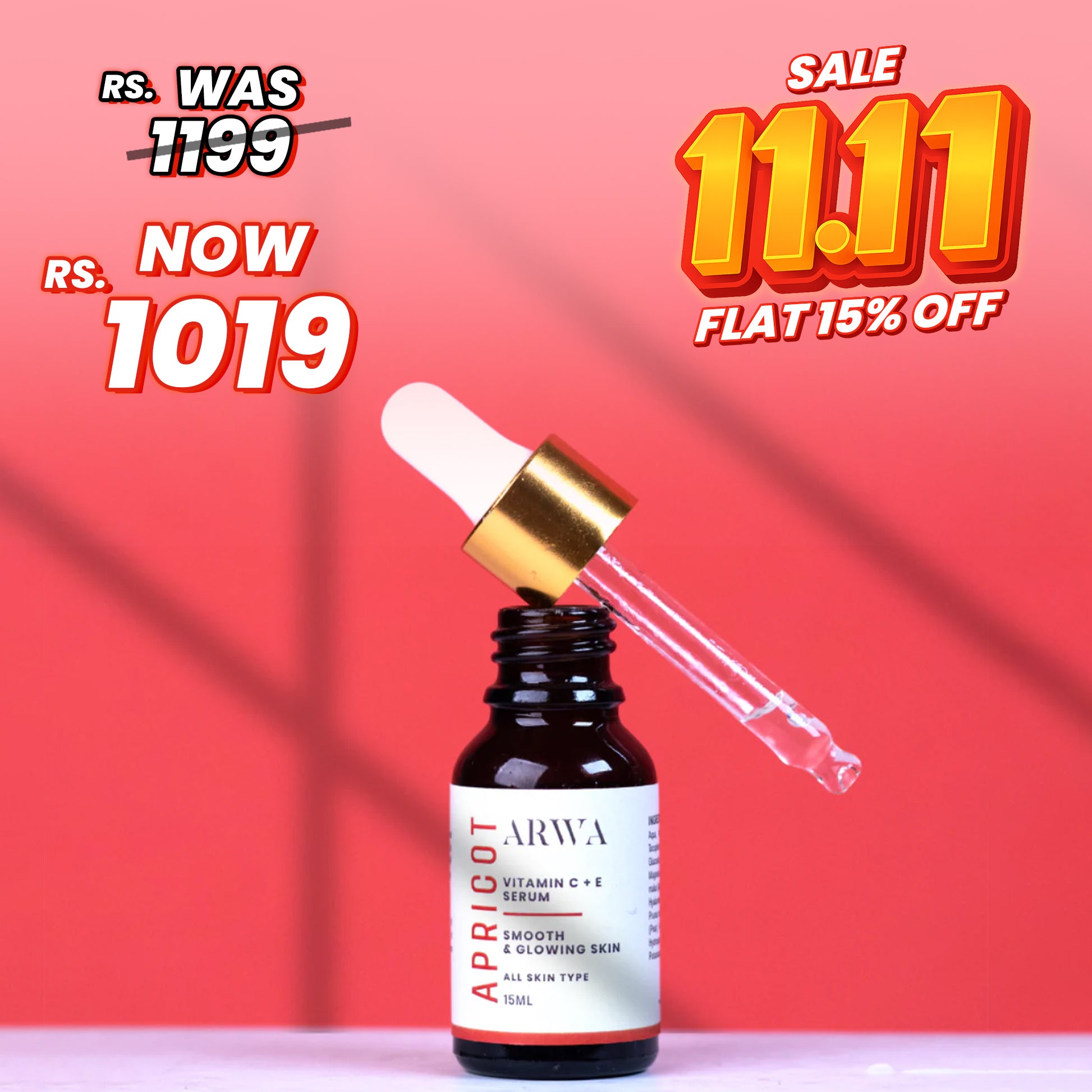 Apricot Vitamin C + E Serum Arwa Skin Care