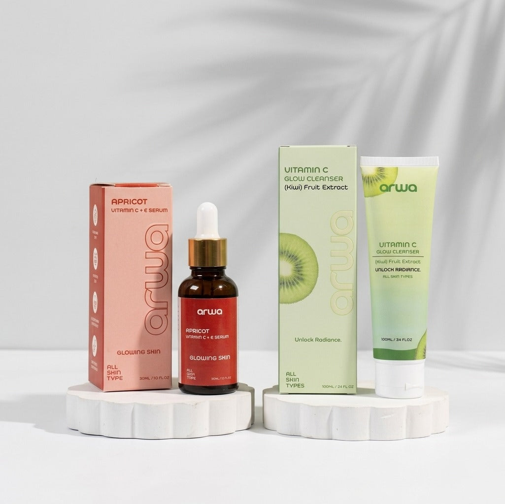 Bundle # 16 (Kiwi Extract Vitamin C Glow Combo) Arwa Skin Care